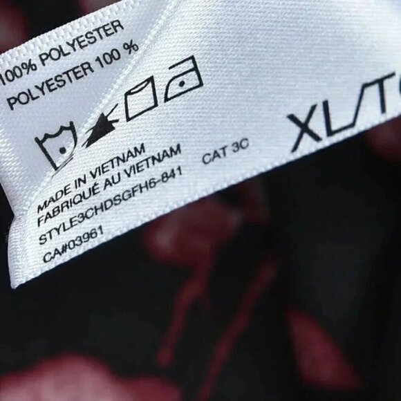 NWT Alfred Sung Floral Tank Top Black Red Sleeveless V-Neck Size XL - Picture 9 of 11